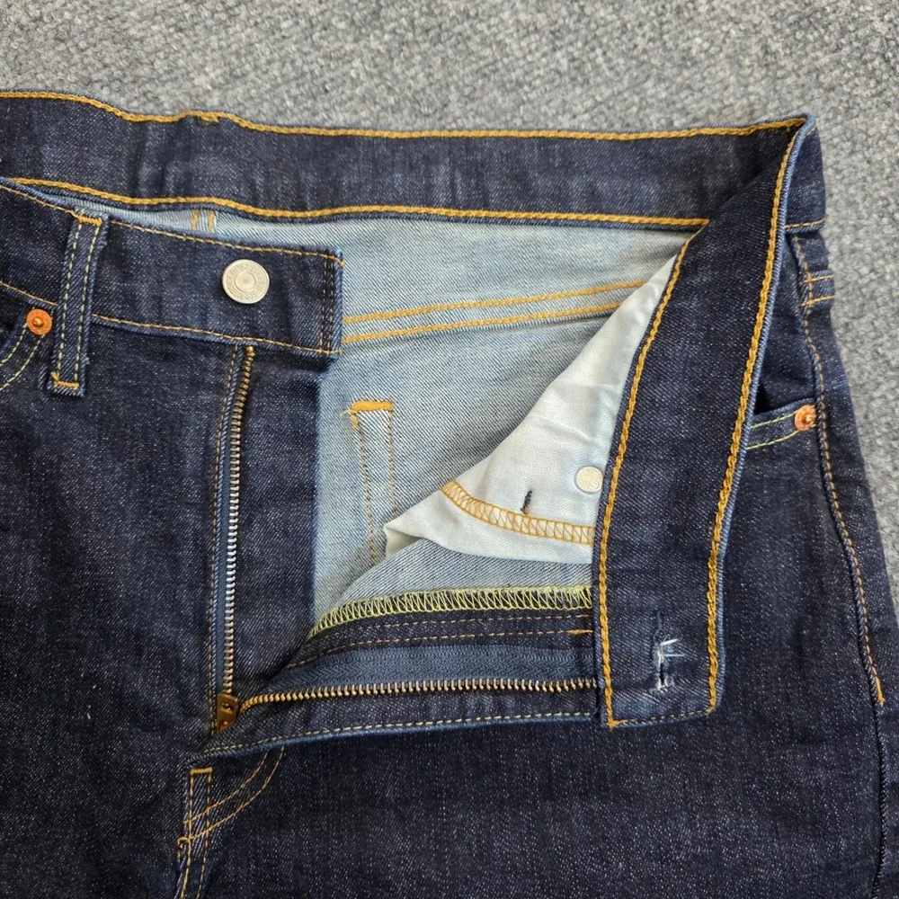 Levi 514 Jeans Mens‎ W34 L28 Blue Denim Dark Wash Straight Leg Casual 514-1325
